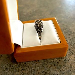 💍 925 Owl Ring Sterling Silver, Size 8, EUC